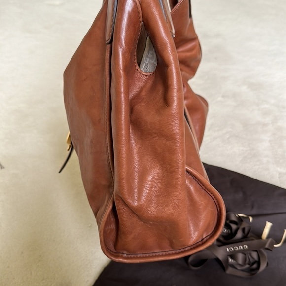 Gucci Brown Soft Stirrup Leather Shoulder Bag Meduim - Picture 15 of 16